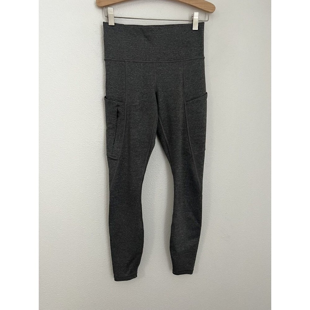 Athleta Gray 7/8  Leggings Pockets Excellent XXS Yoga Activewear Athleisure